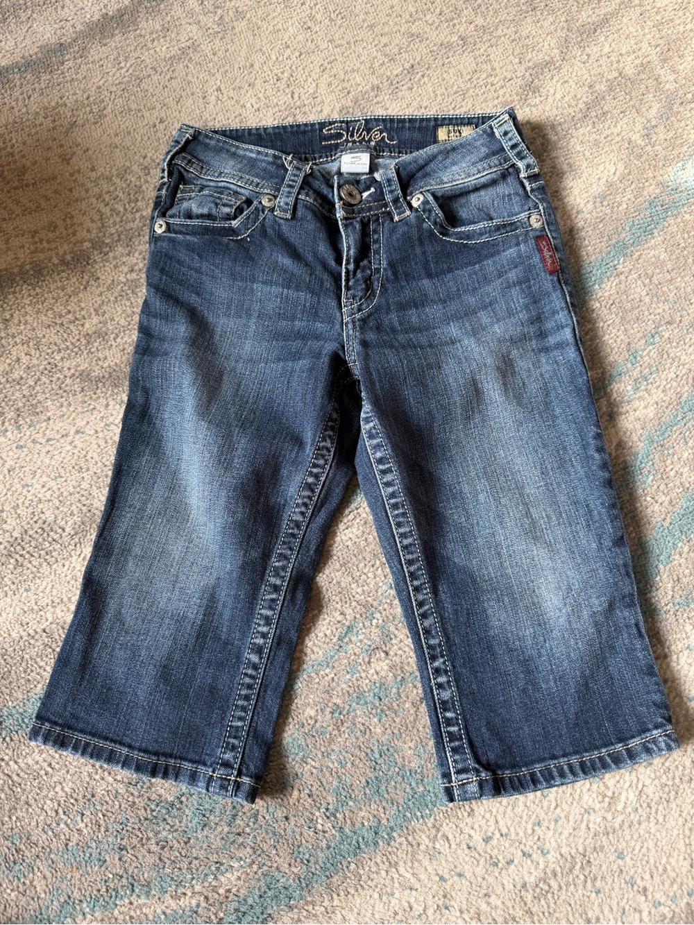 Silver Jeans Size 26 Suki Bermuda Denim Shorts